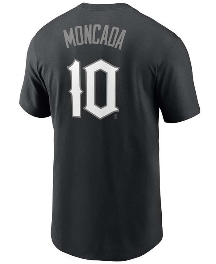 

Мужская футболка Chicago White Sox с именем и номером игрока — Yoan Moncada Nike, черный