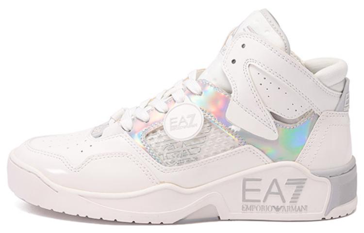 

Кроссовки EMPORIO ARMANI EA7 Skateboarding Shoes Unisex Mid-top White, белый