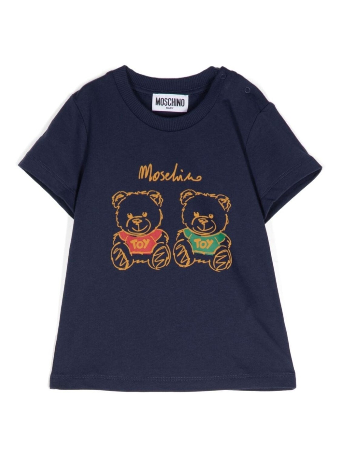 

Moschino Kids футболка с принтом плюшевого мишки, синий