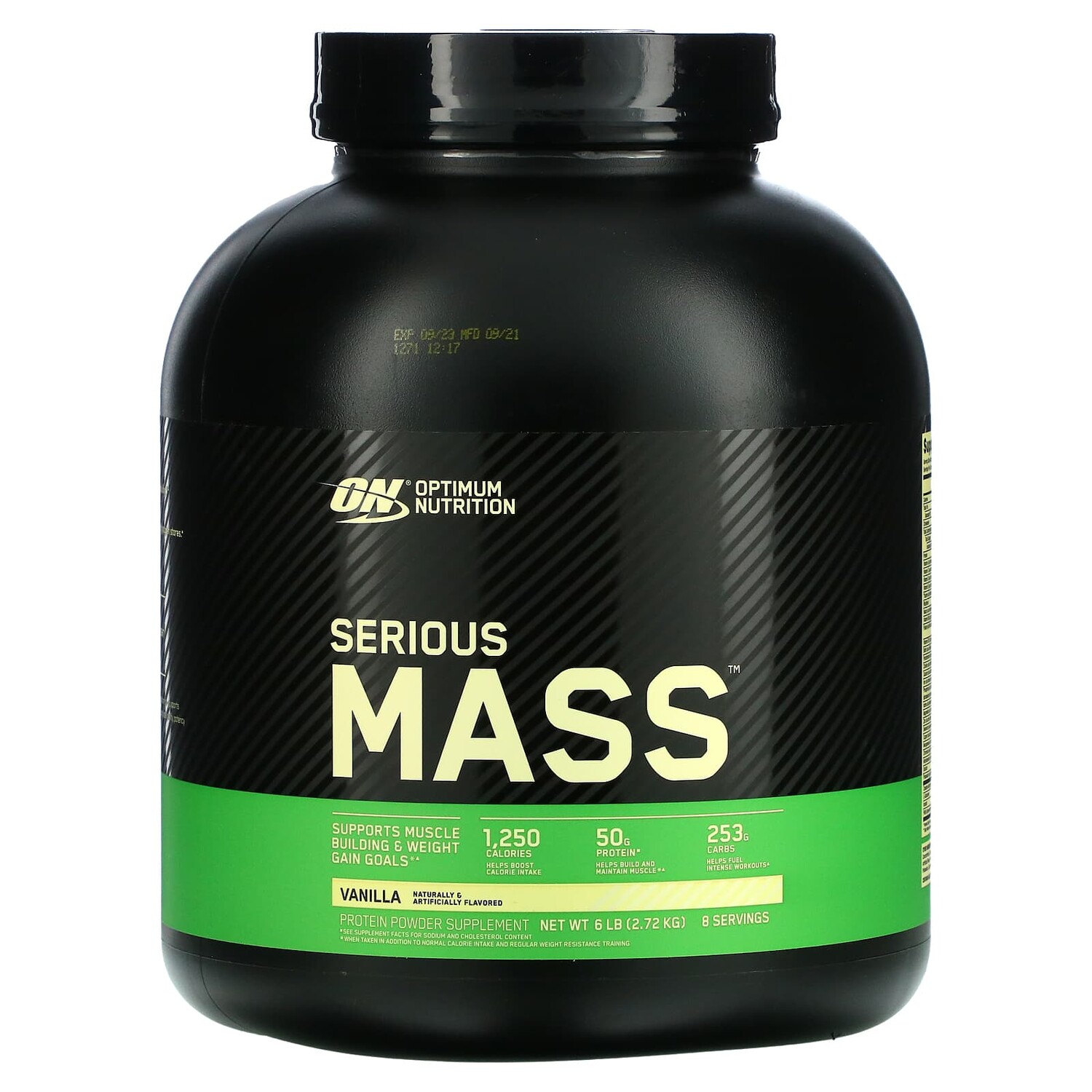 

Порошок Serious Mass с высоким содержанием белка для набора веса, со вкусом ванили, 2,72 кг, Optimum Nutrition