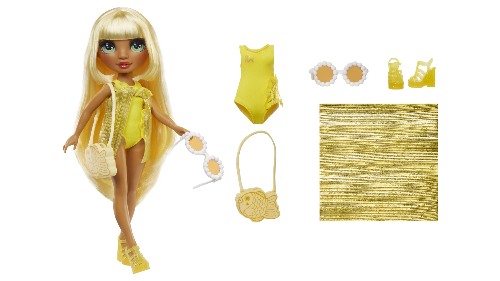 Модная кукла Rainbow High Swim & Style Санни (желтая)