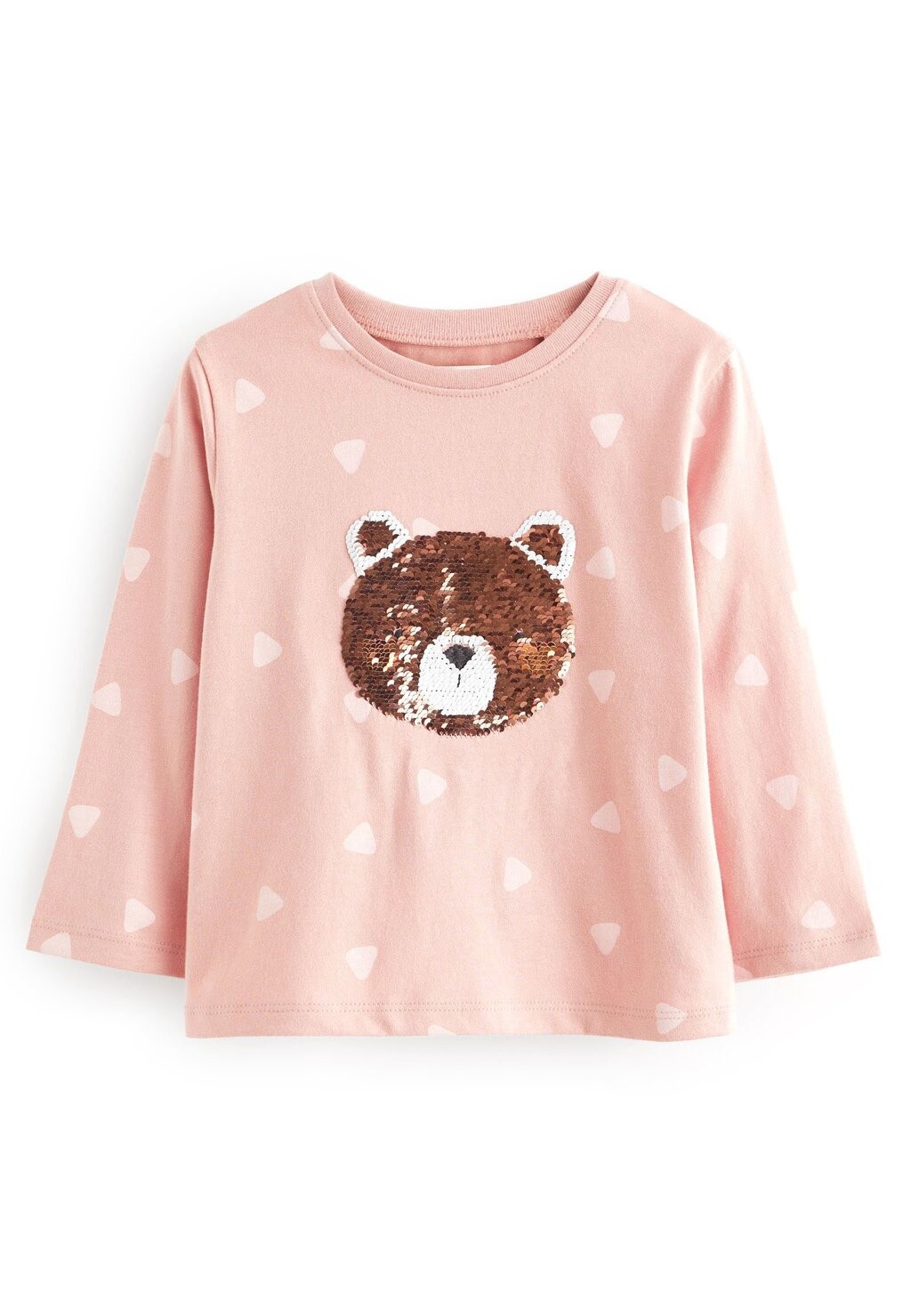 

Футболка с длинным рукавом Sequin Next, цвет pale pink bear