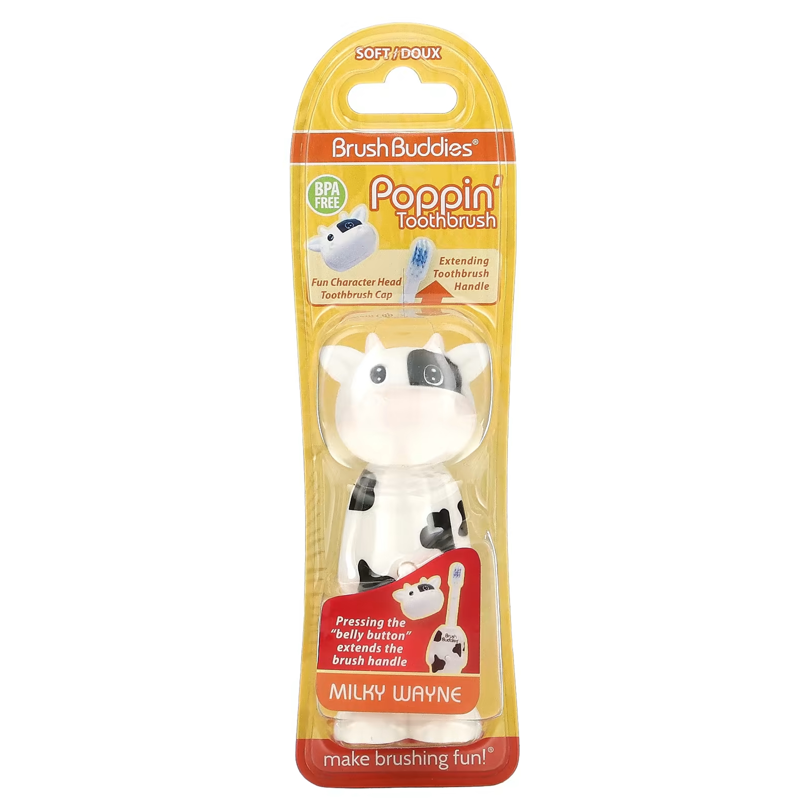 

Зубная щетка Poppin' Milky Wayne Cow Soft 1 Зубная щетка Brush Buddies