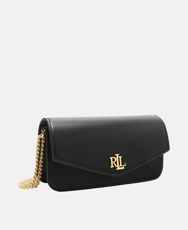 

Кожаная сумка через плечо Lauren Ralph Lauren, черный