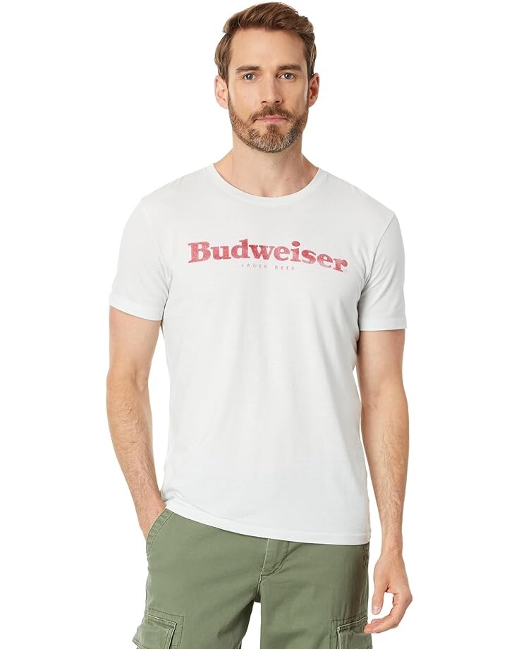 

Футболка Lucky Brand Budweiser Cooler Tee, цвет Illusian Blue