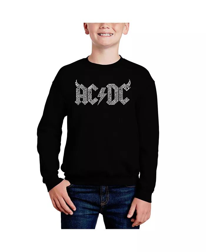 

Acdc — толстовка с круглым вырезом Big Boy's Word Art La Pop Art, черный