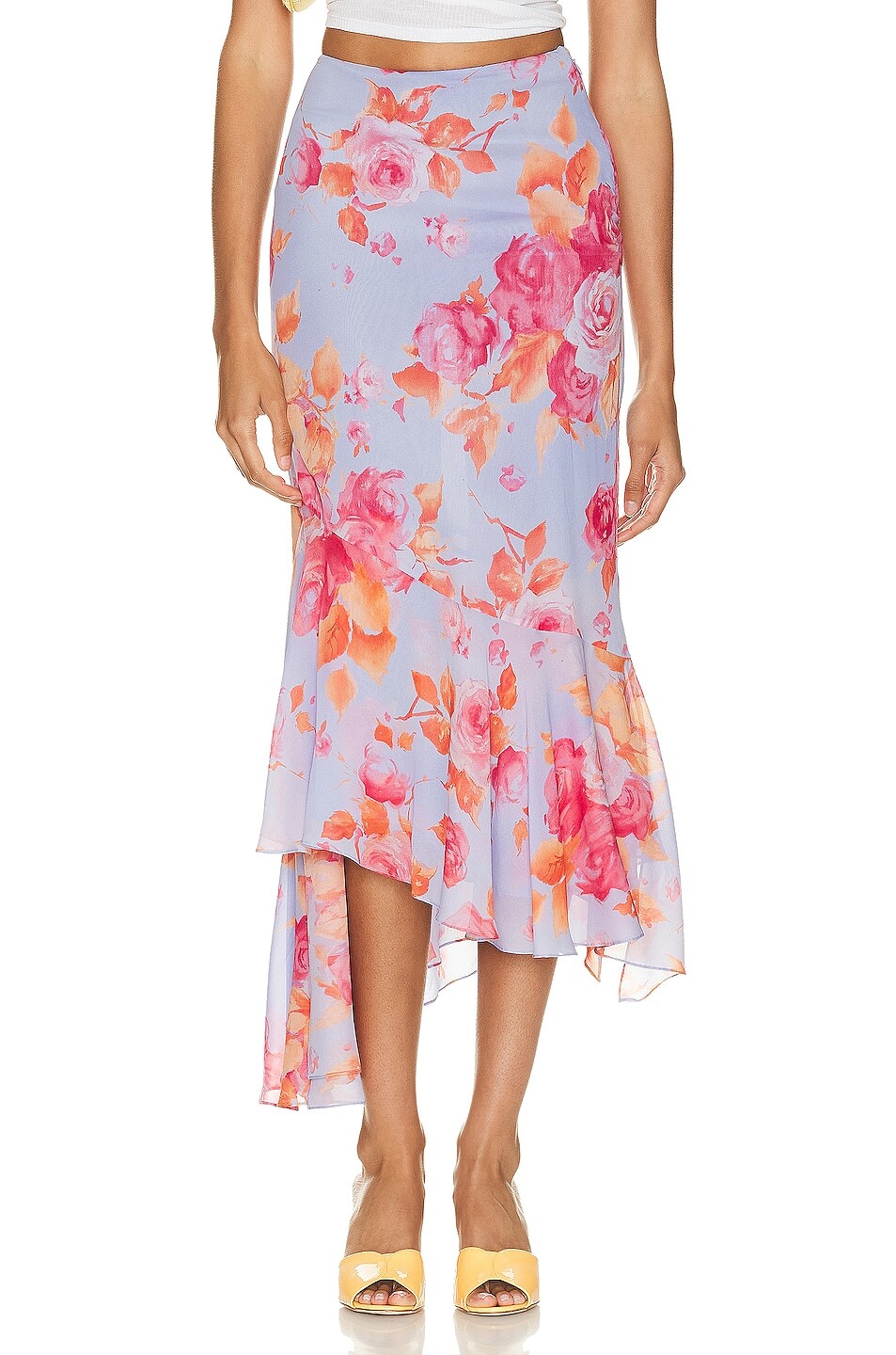 

Юбка миди The Andamane Maya Asymmetrik, цвет Floral Mauve Multi