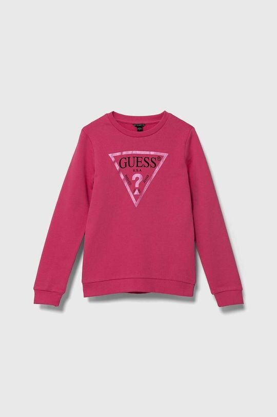 

Детская хлопковая толстовка Guess, розовый