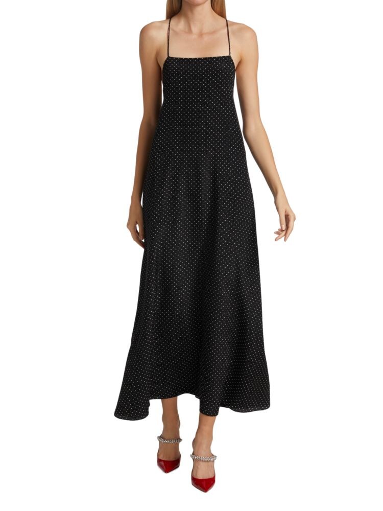 

Платье-комбинация Sara в горошек Halston, черный