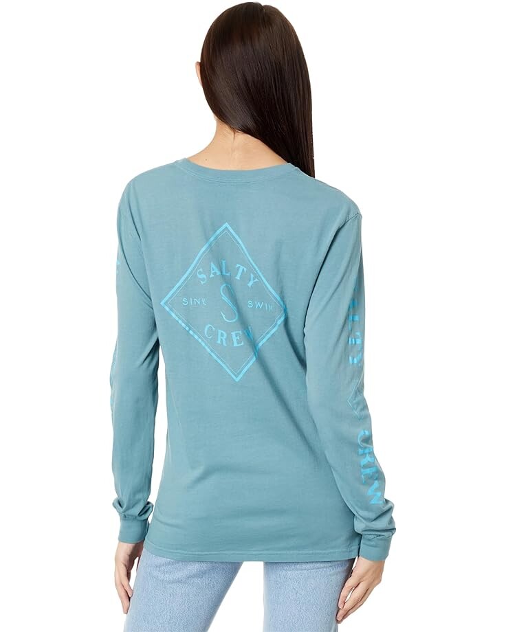 

Футболка Salty Crew Tippet Long Sleeve Boyfriend Tee, цвет Atlantic Green