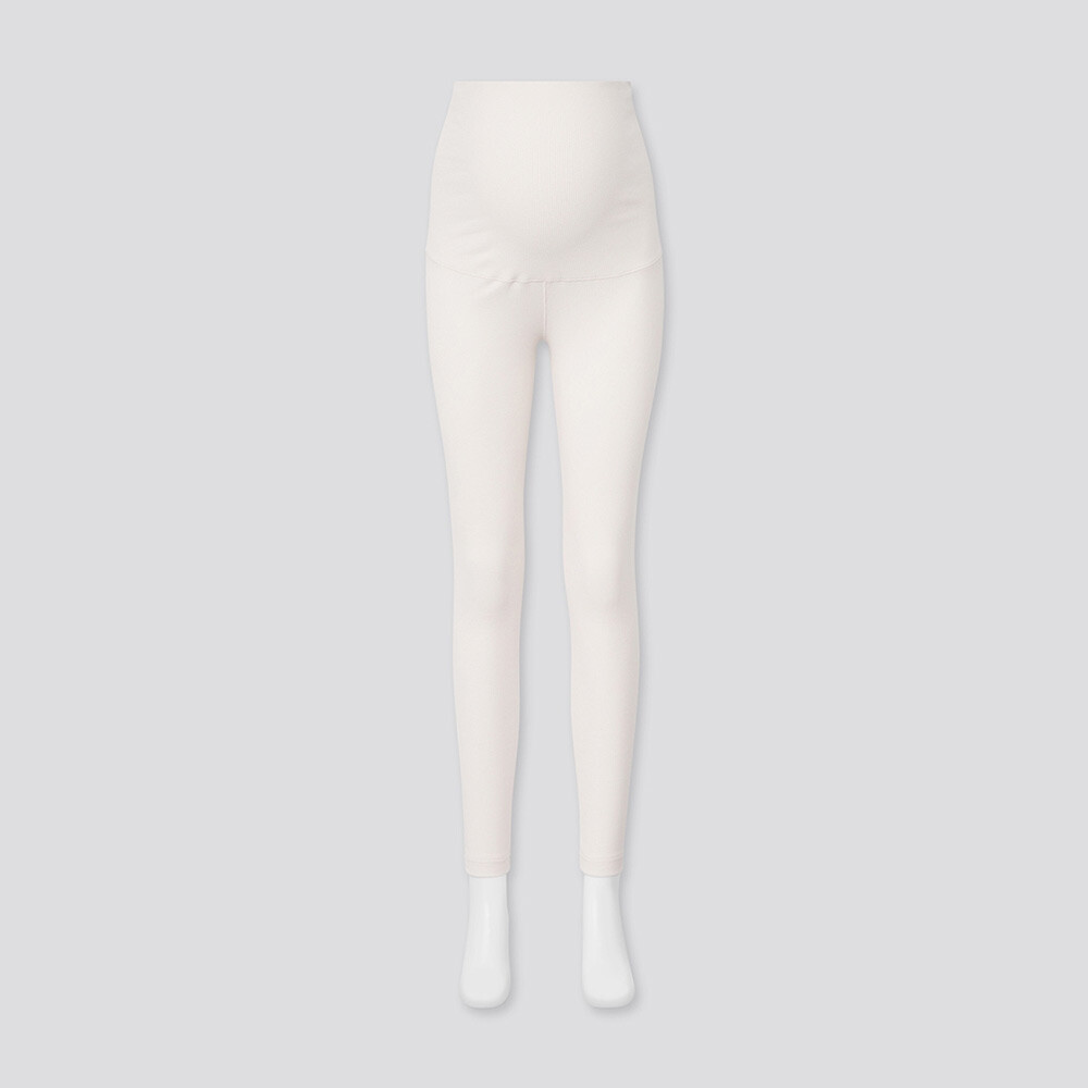 

Леггинсы Uniqlo для беременных ребристые, светло-бежевый