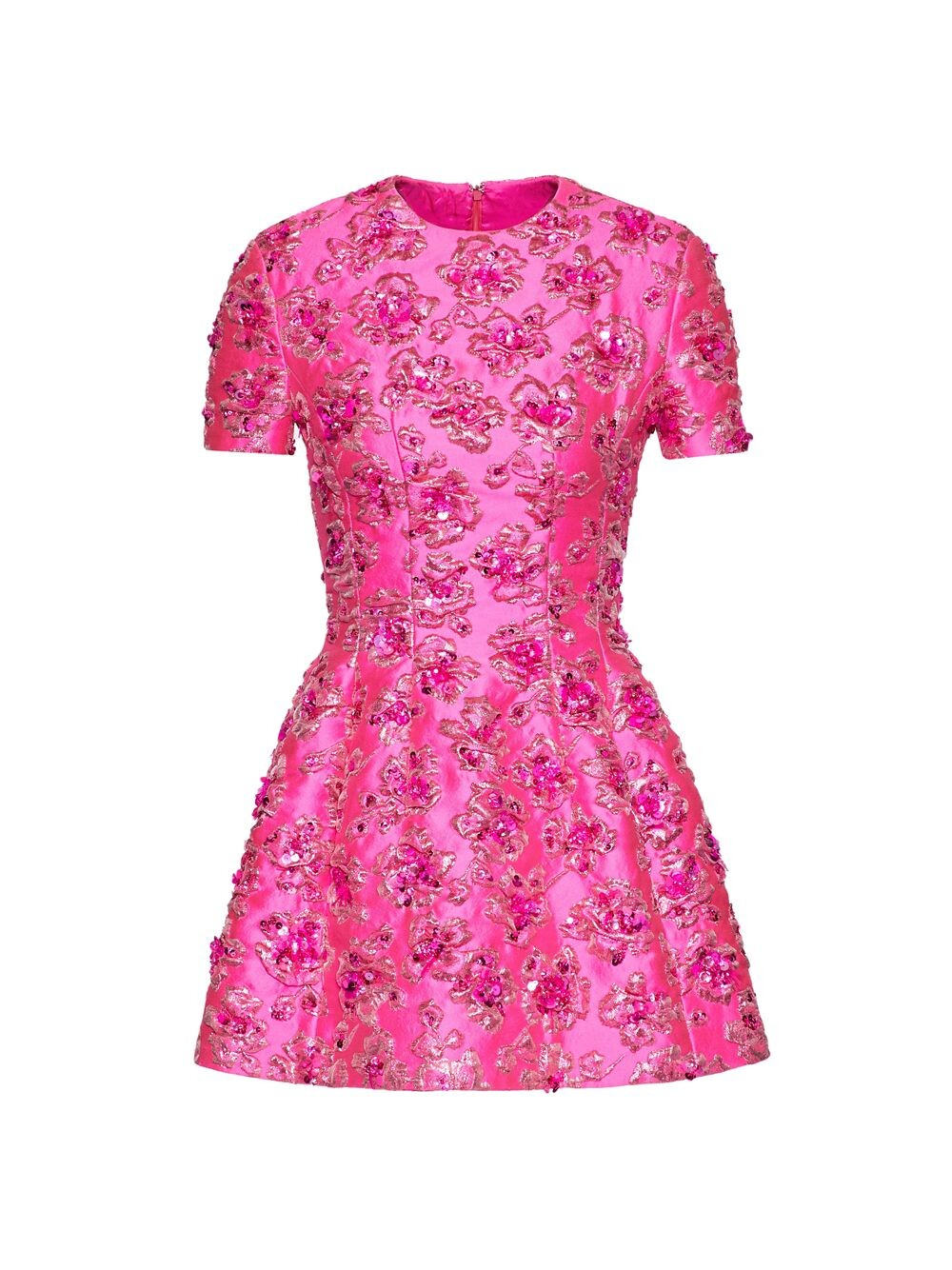 

Атласное платье с вышивкой Valentino, розовый