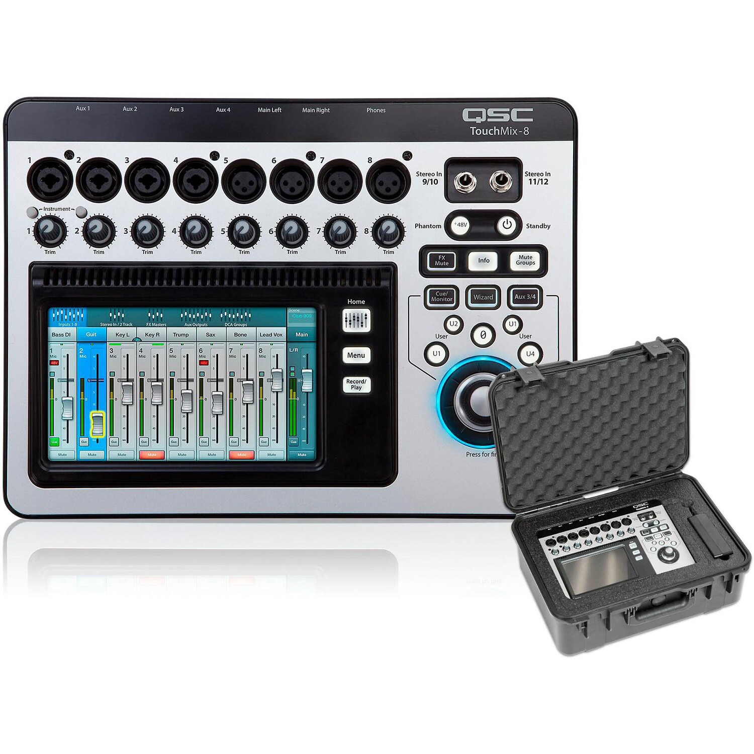 

Компактный цифровой микшер QSC TouchMix-8 в футляре