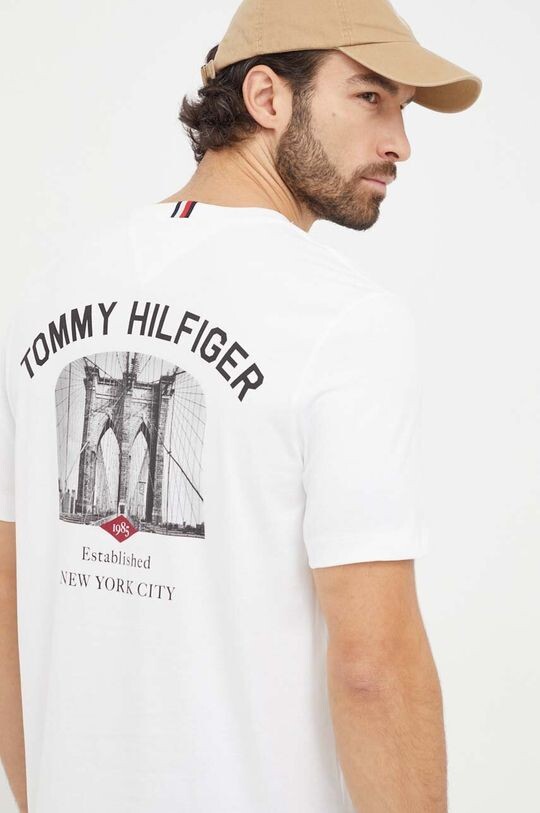 

Хлопковая футболка Tommy Hilfiger, белый