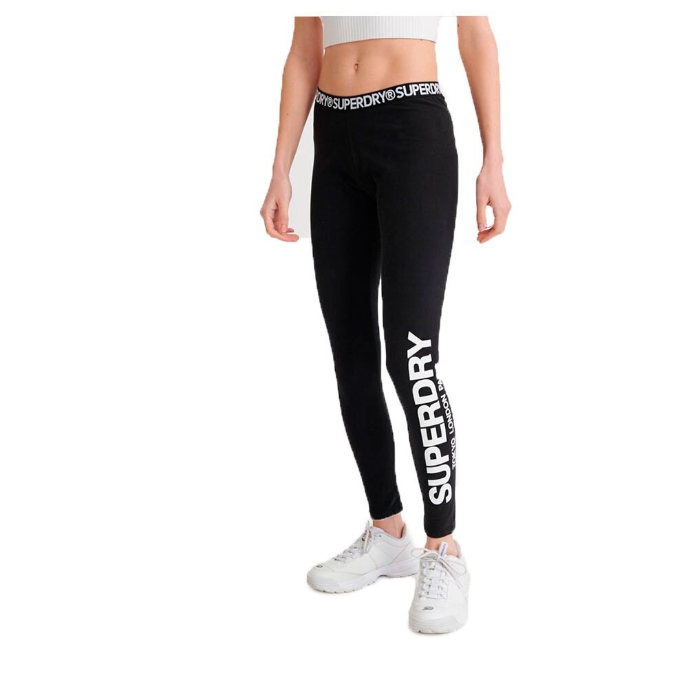 

Леггинсы Superdry Logo Elastic, черный