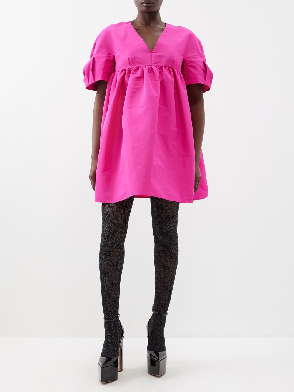 

Платье мини из тафты в стиле бэби-долл Nina Ricci, розовый