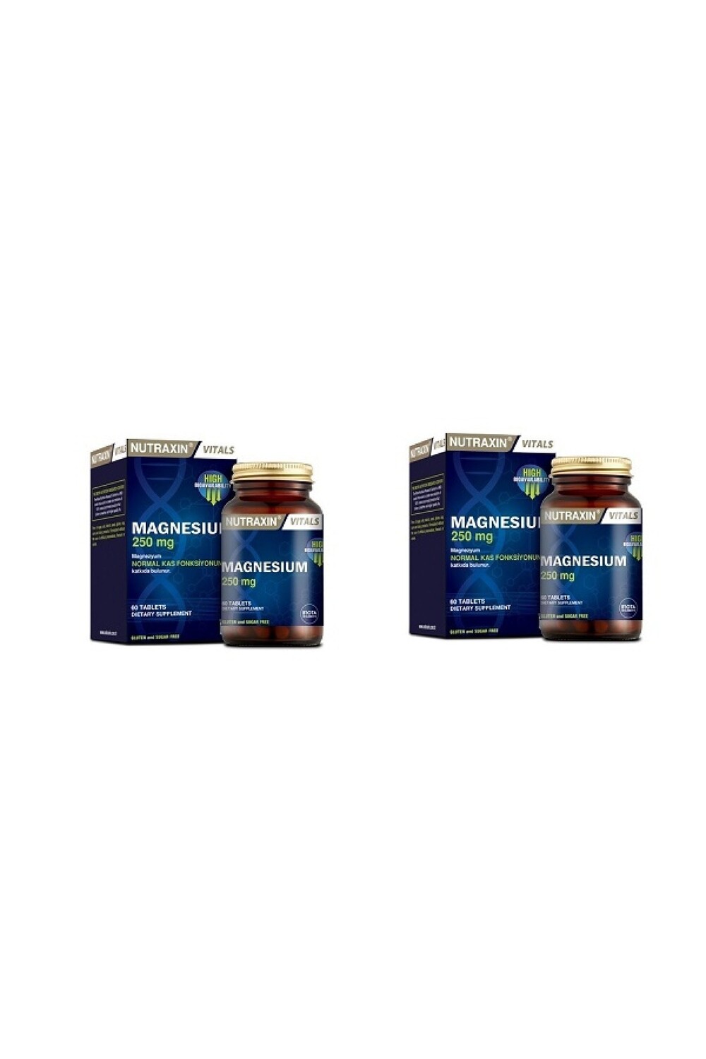 

Nutraxin 250 мг магния 60 таблеток*2