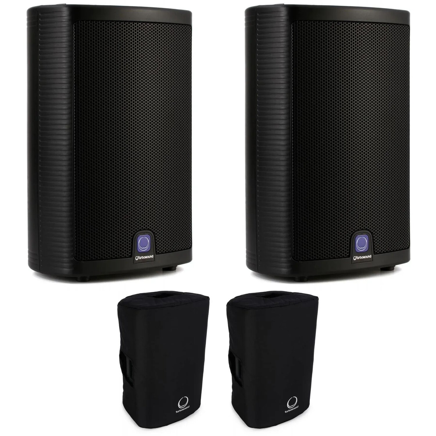 

Пара 10-дюймовых активных динамиков Turbosound Milan M10 600 Вт с крышками
