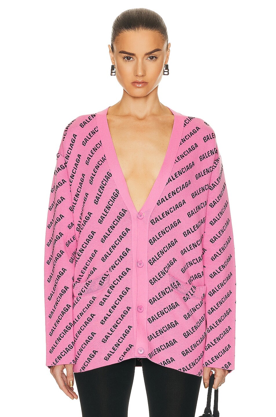 

Кардиган Balenciaga All Over, цвет Pink & Black