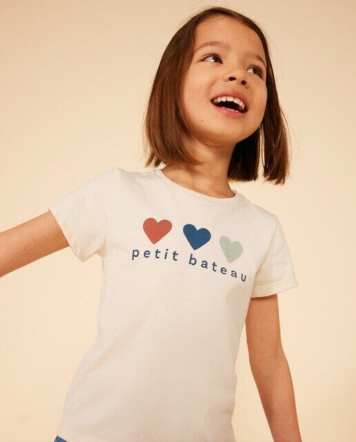 

Легкая трикотажная футболка для девочек Petit Bateau, синий