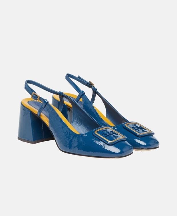 

Туфли-лодочки с пяткой на пятке Tory Burch, синий