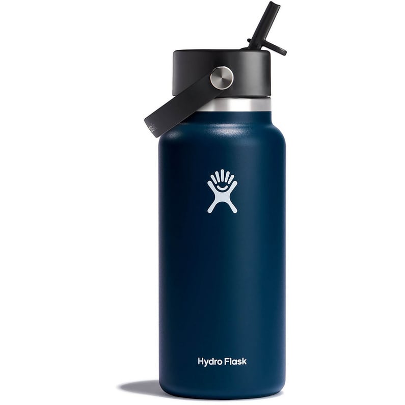 

Изолированная бутылка с гибкой соломенной крышкой емкостью 32 унции Hydro Flask, синий