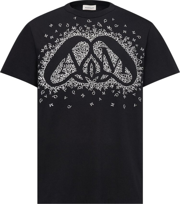 

Футболка Alexander McQueen Exploded Charm 'Black/White', черный