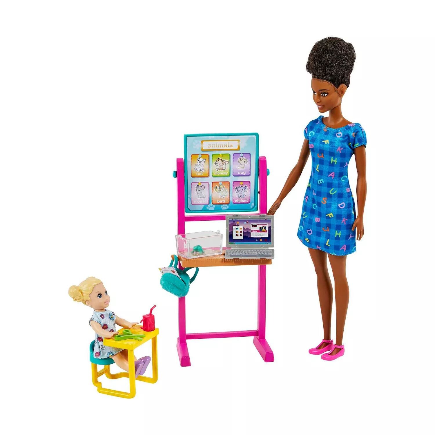 

Игровой набор Barbie «Ты можешь быть кем угодно» для ученицы детского сада и черноволосой учительницы Barbie
