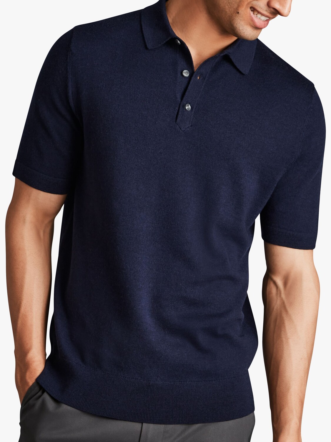 

Футболка-поло Charles Tyrwhitt из мериносовой шерсти с короткими рукавами