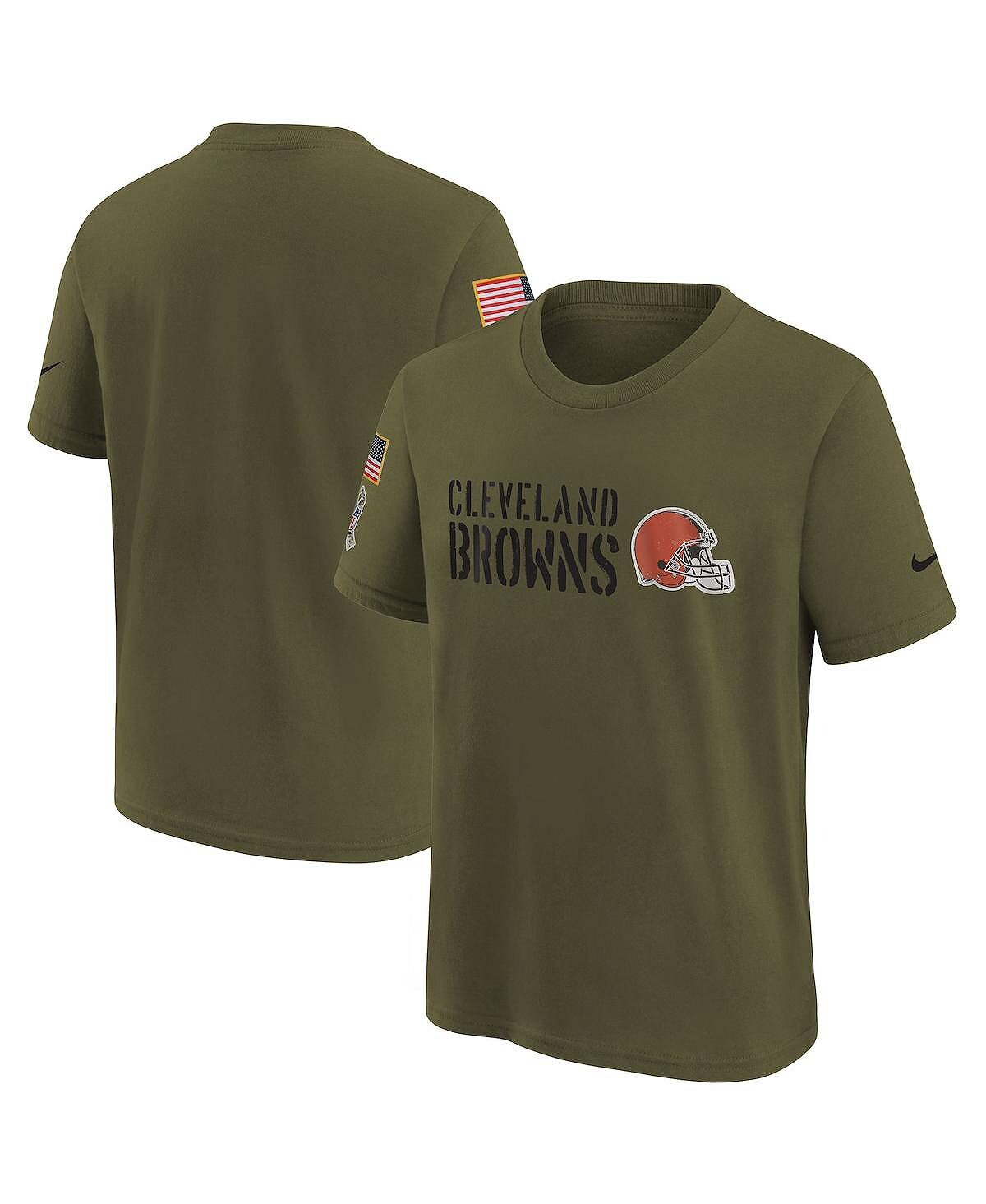 

Оливковая футболка Big Boys Cleveland Browns 2022 Salute To Service Legend Nike