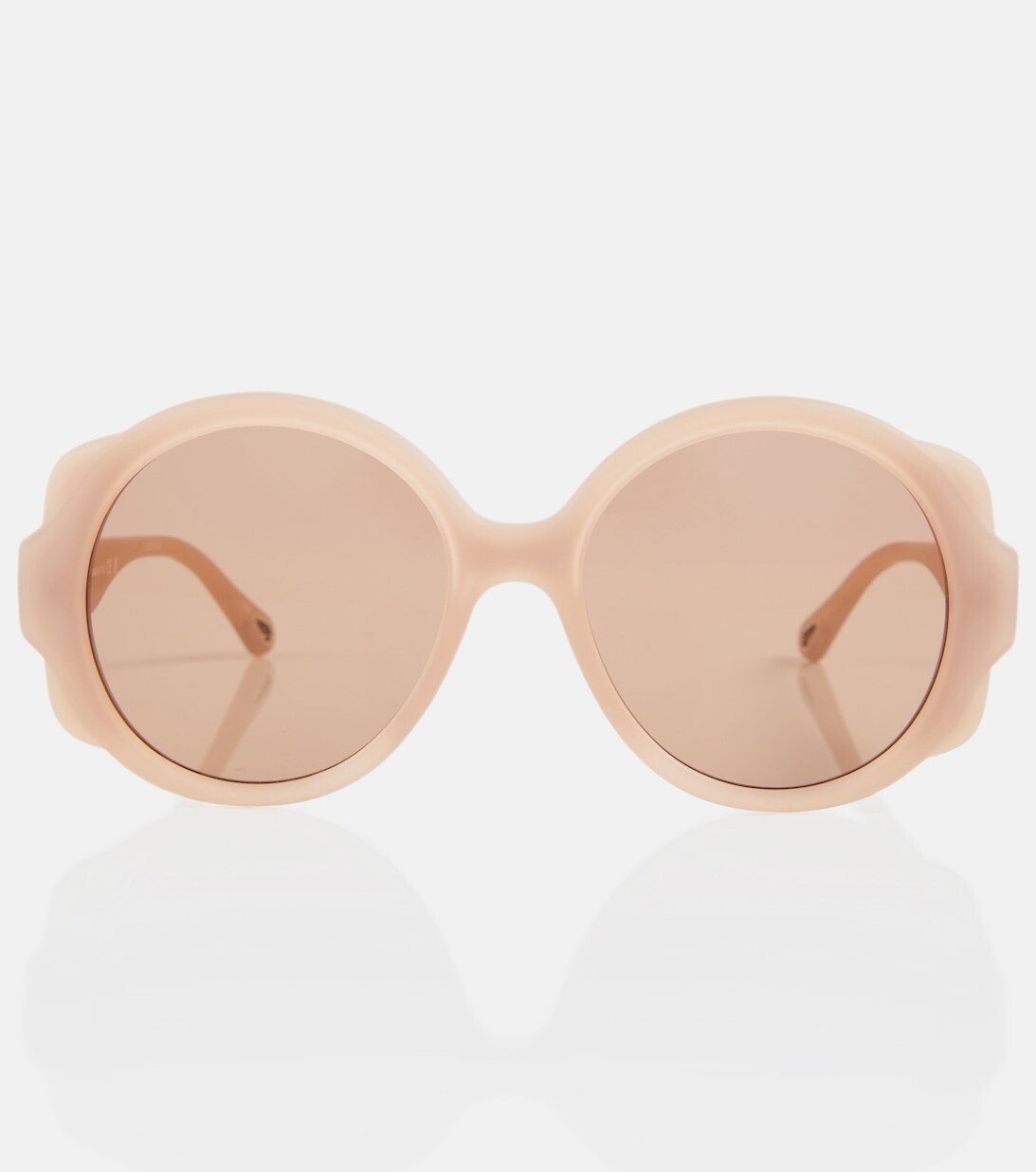 

Солнцезащитные очки в круглой оправе Chloé, бежевый