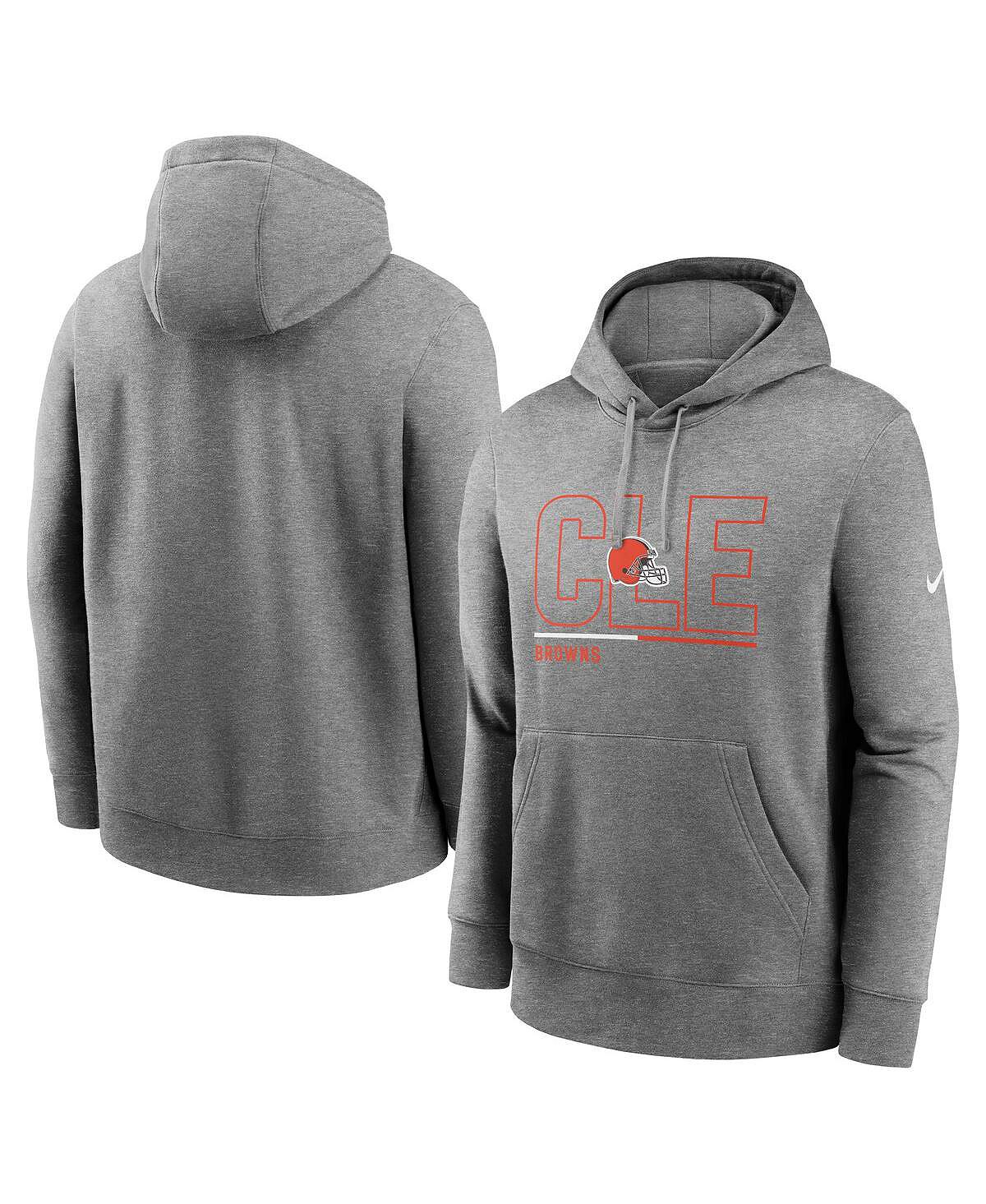 цена Мужской флисовый пуловер с капюшоном Cleveland Browns City Code Club серого цвета Nike