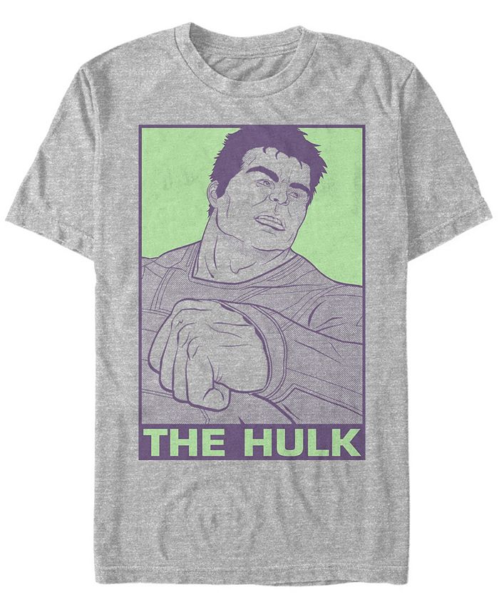 

Мужская футболка с короткими рукавами Marvel Avengers Pop Art Hulk Fifth Sun, серый