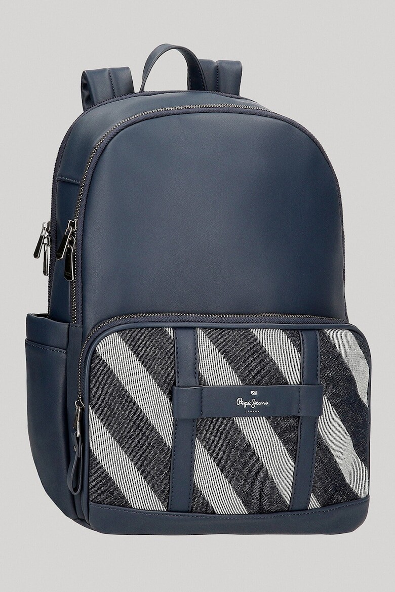 

Рюкзак Celine из экокожи с внешним карманом Pepe Jeans London, синий