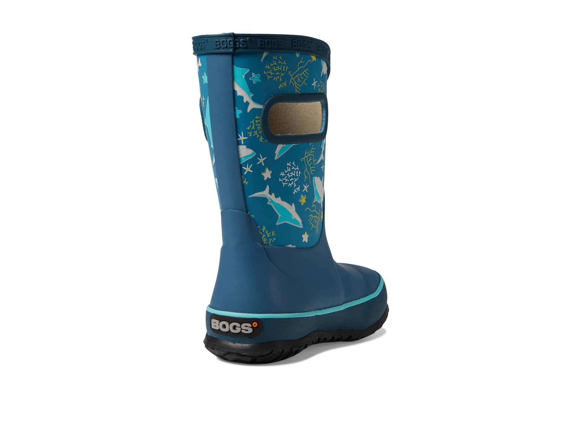 

Ботинки Bogs Kids Rain Boot Shark Coral (Toddler/Little Kid/Big Kid)