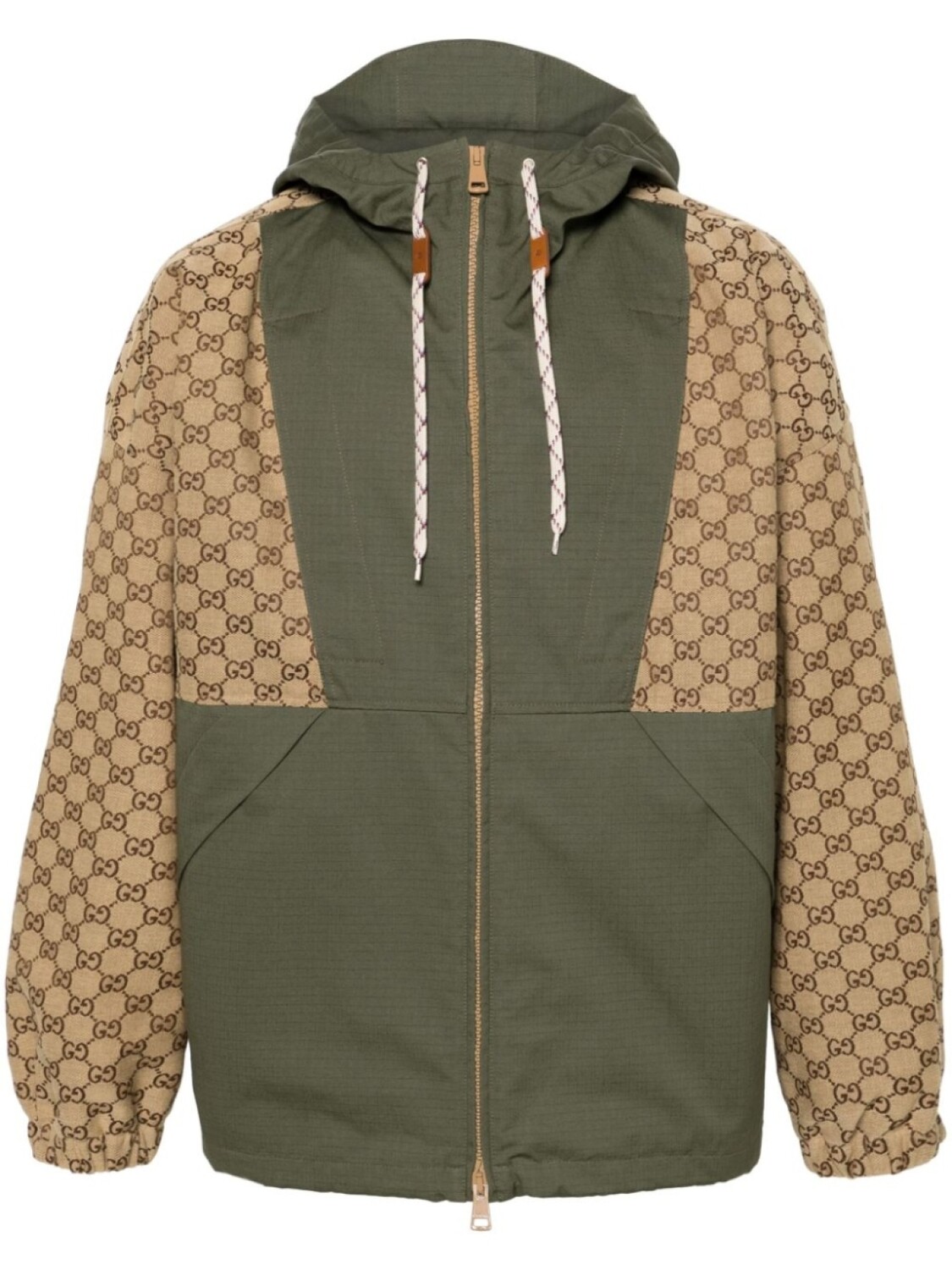

Gucci куртка с капюшоном и логотипом GG, зеленый