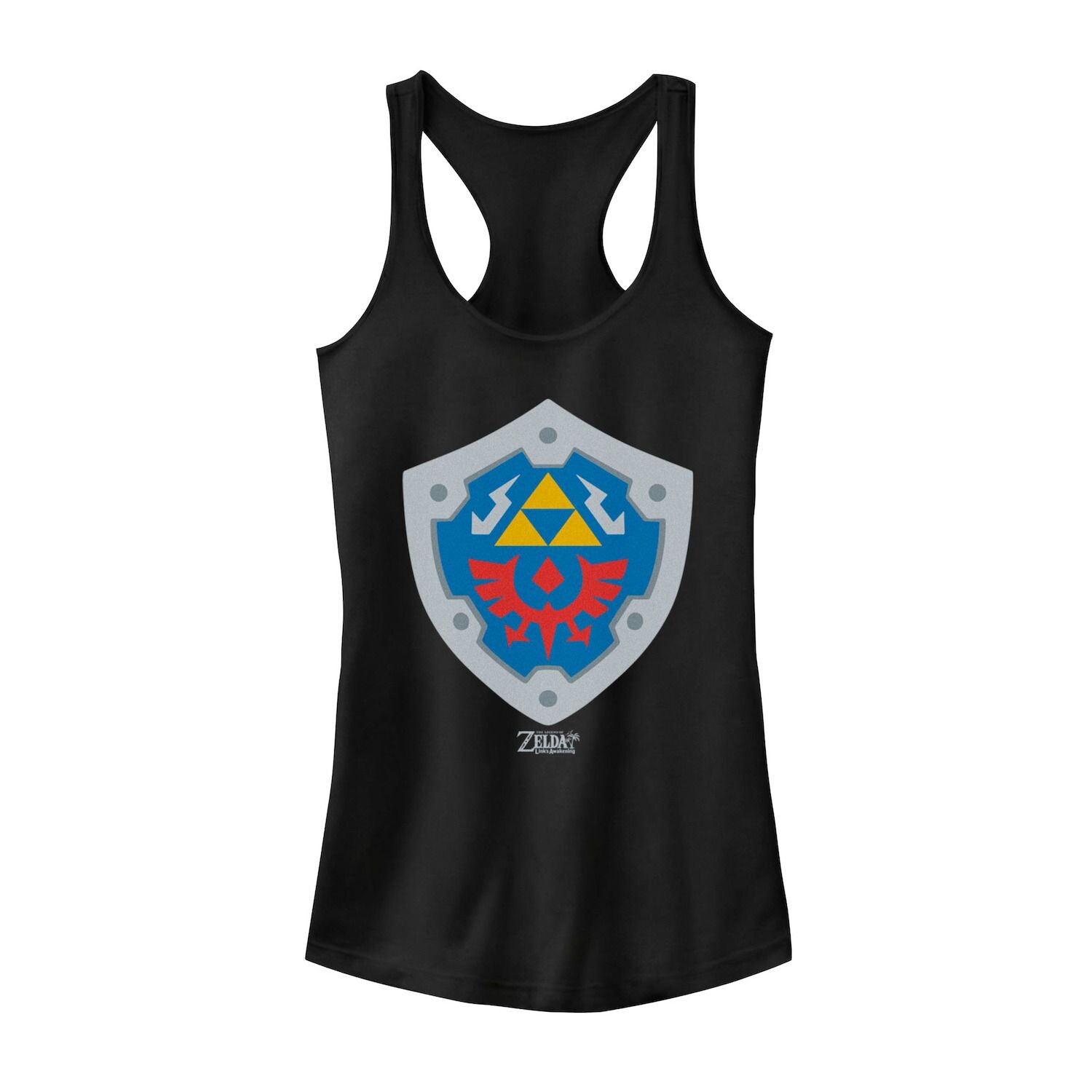 

Юниорская майка с логотипом Nintendo Legend Of Zelda Link's Awakening Hylian Shield Licensed Character, черный