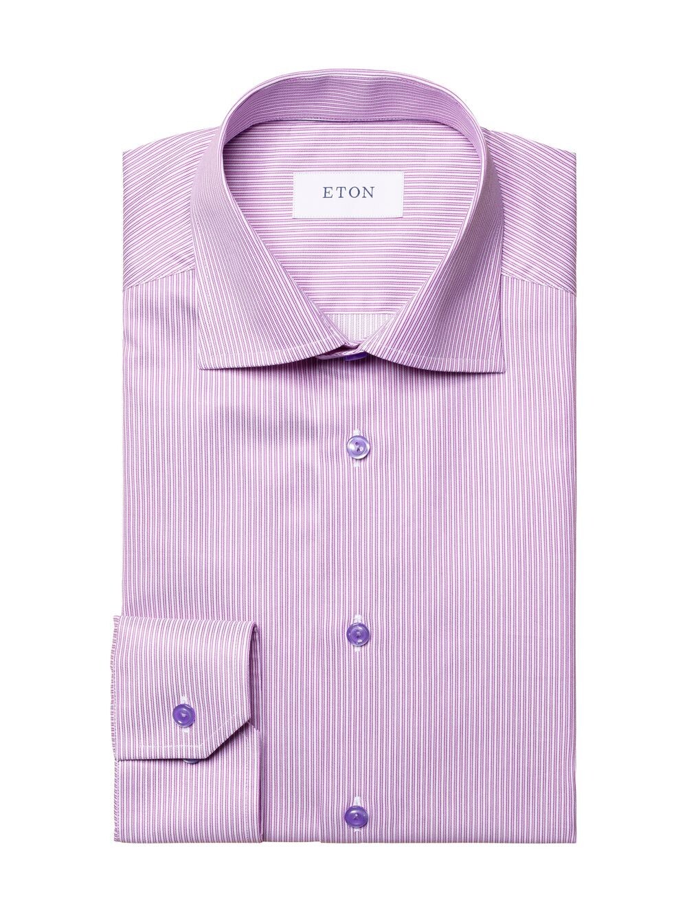 

Рубашка Slim Fit в полоску из твила Eton, фиолетовый