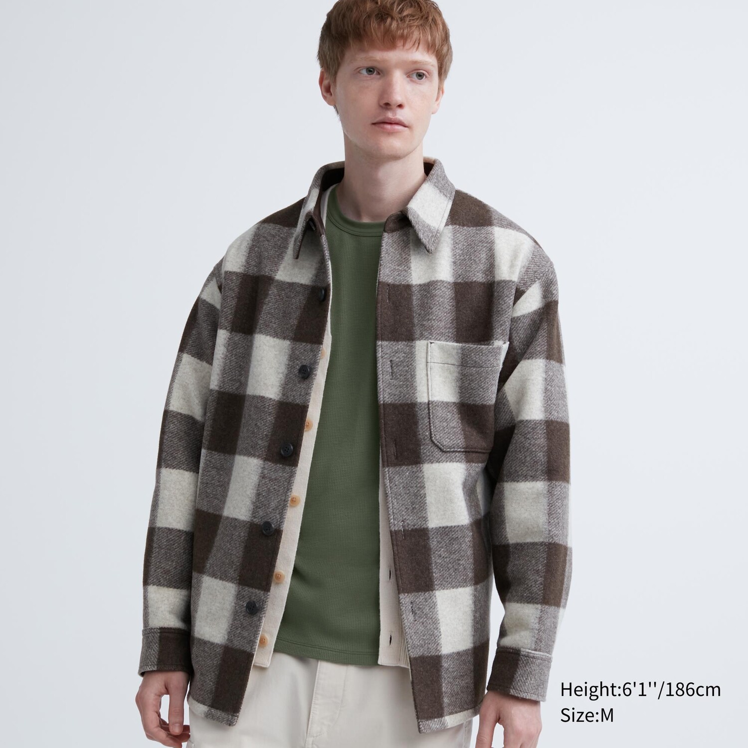 

Теплая футболка heattech из хлопка с круглым вырезом текстура UNIQLO, оливковый