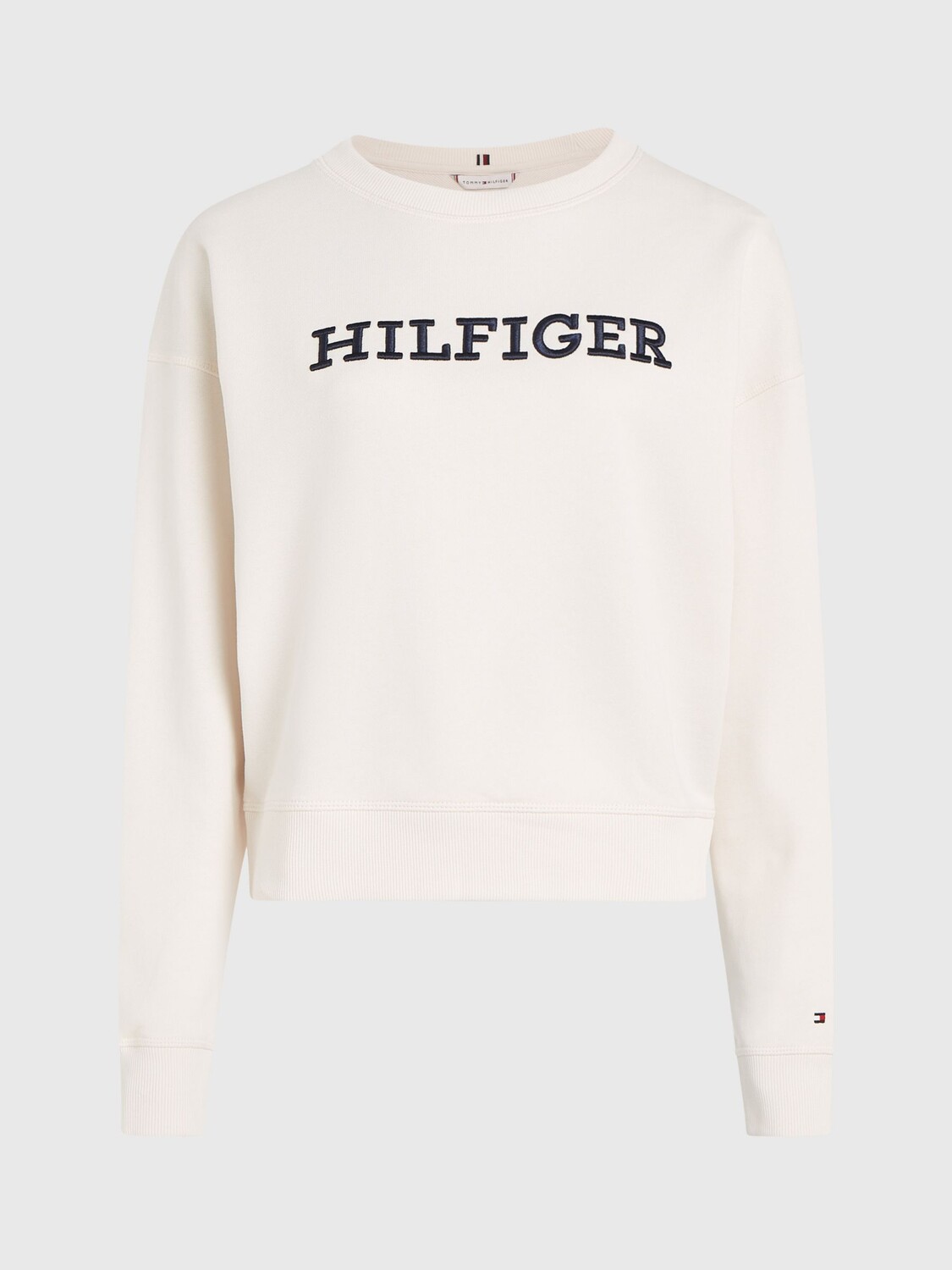 

Толстовка с круглым вырезом Tommy Hilfiger Curve, потертый белый