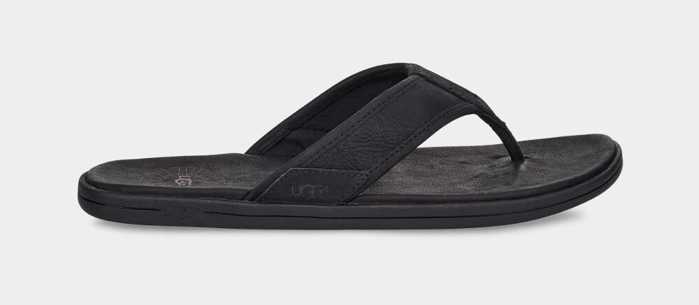 

Сандалии Seaside Leather Flip Flop UGG, черный
