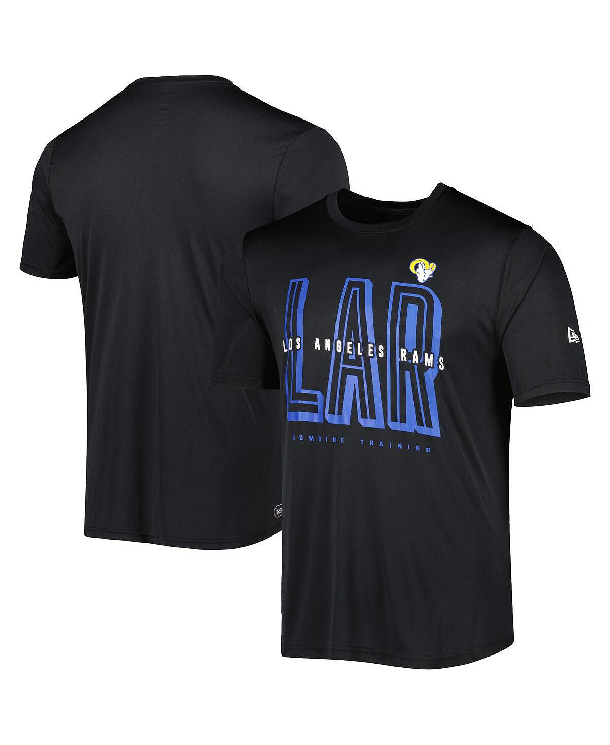 Мужская черная футболка Los Angeles Rams Scrimmage New Era