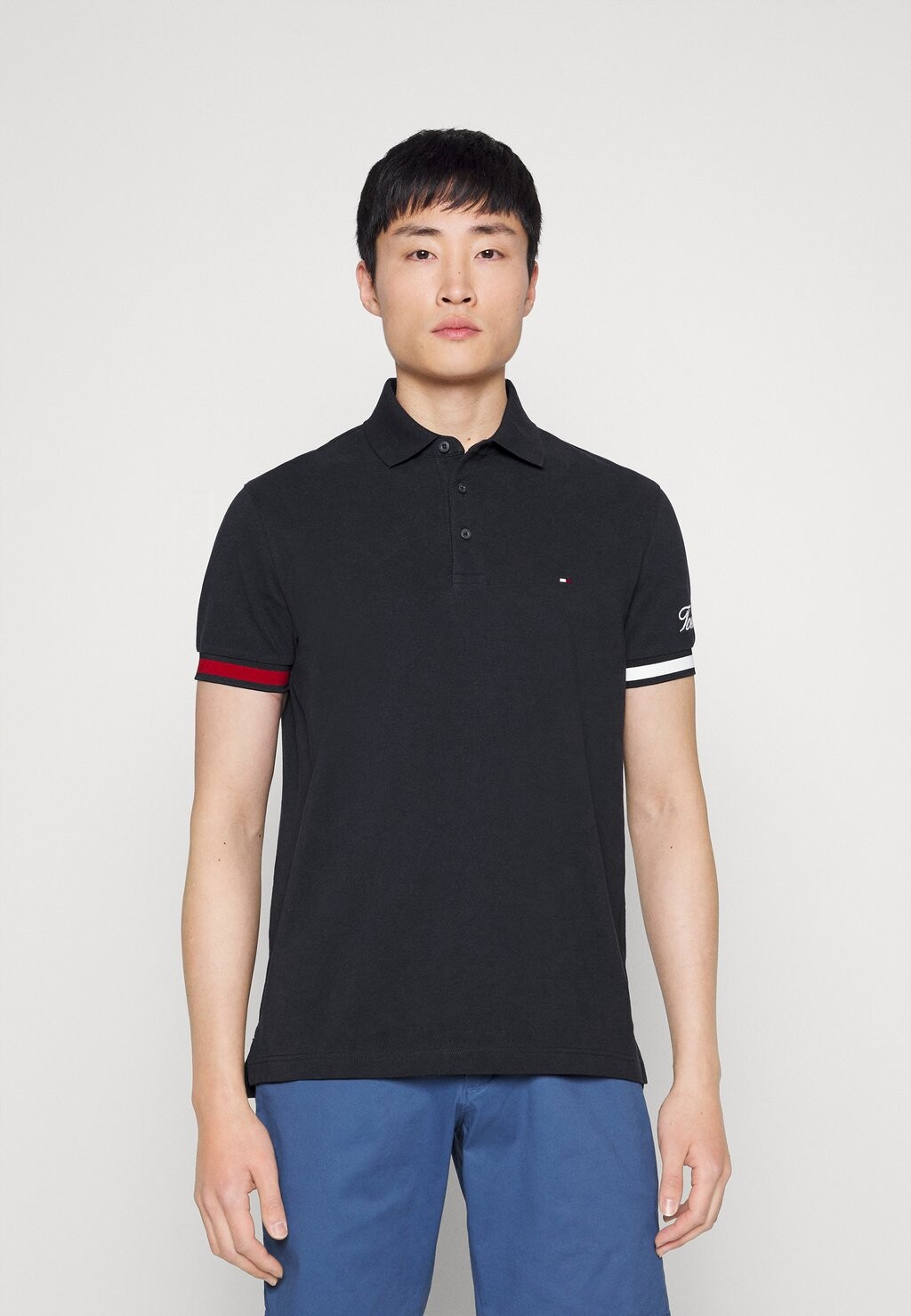 

Рубашка-поло Flag Cuff Tommy Hilfiger, цвет desert sky