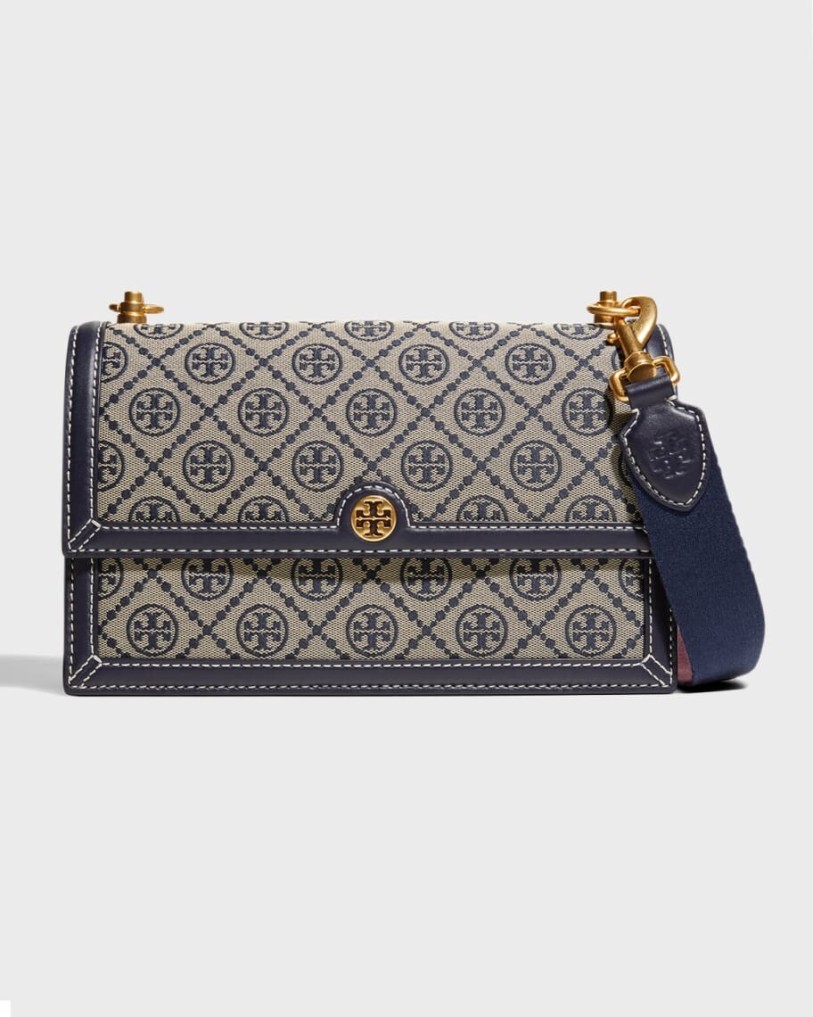 

Жаккардовая сумка через плечо T с монограммой Tory Burch, Серый