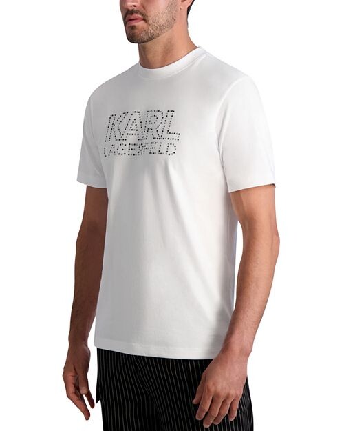 

KARL LAGERFELD PARIS Облегающая футболка с логотипом и короткими рукавами KARL LAGERFELD, цвет White