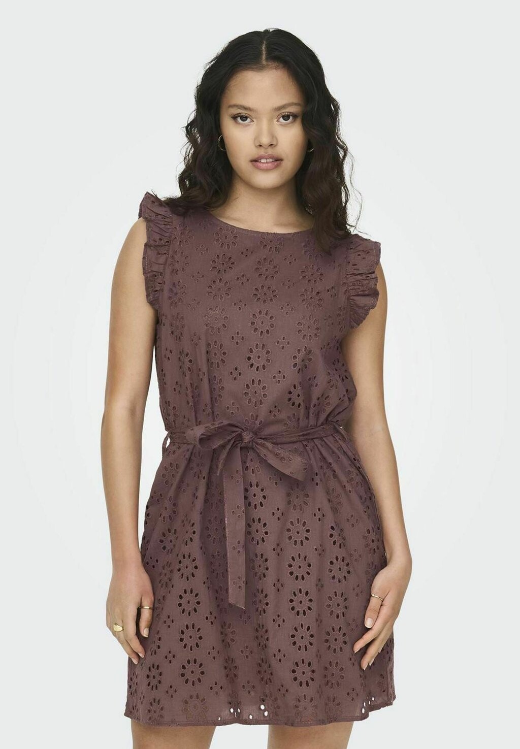 

Дневное платье REGULAR CUT ROUND NECK VOLUMINOUS ARM JDY, цвет rose brown
