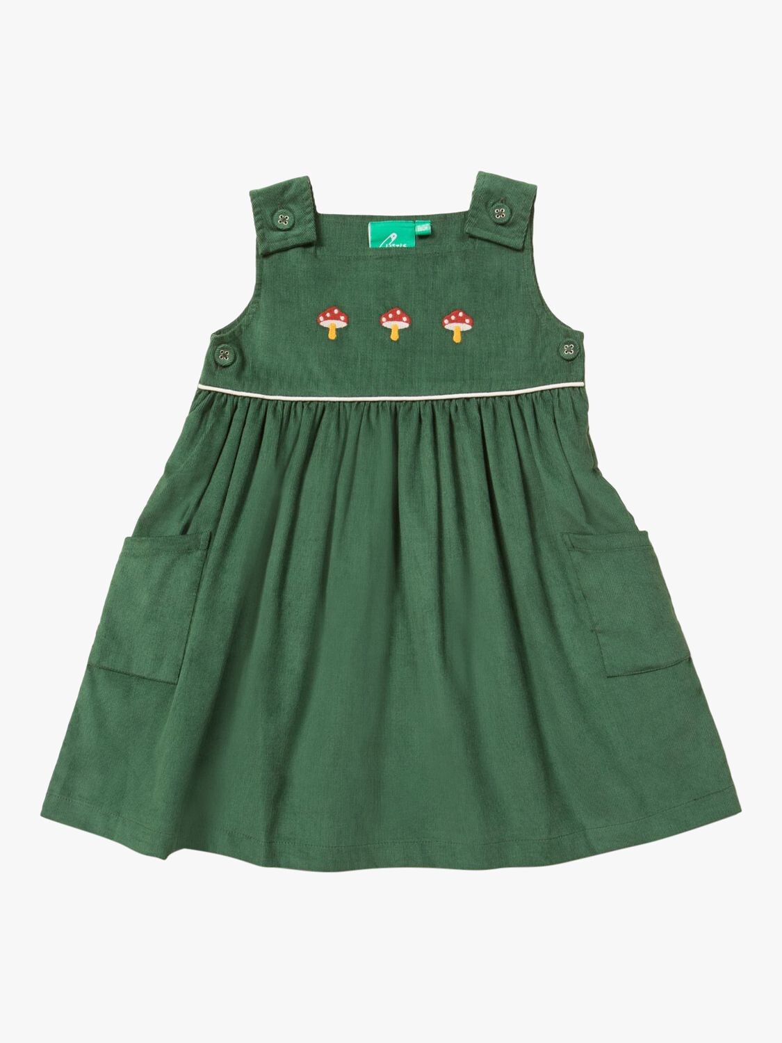

Детское вельветовое платье Little Green Radicals, зеленое
