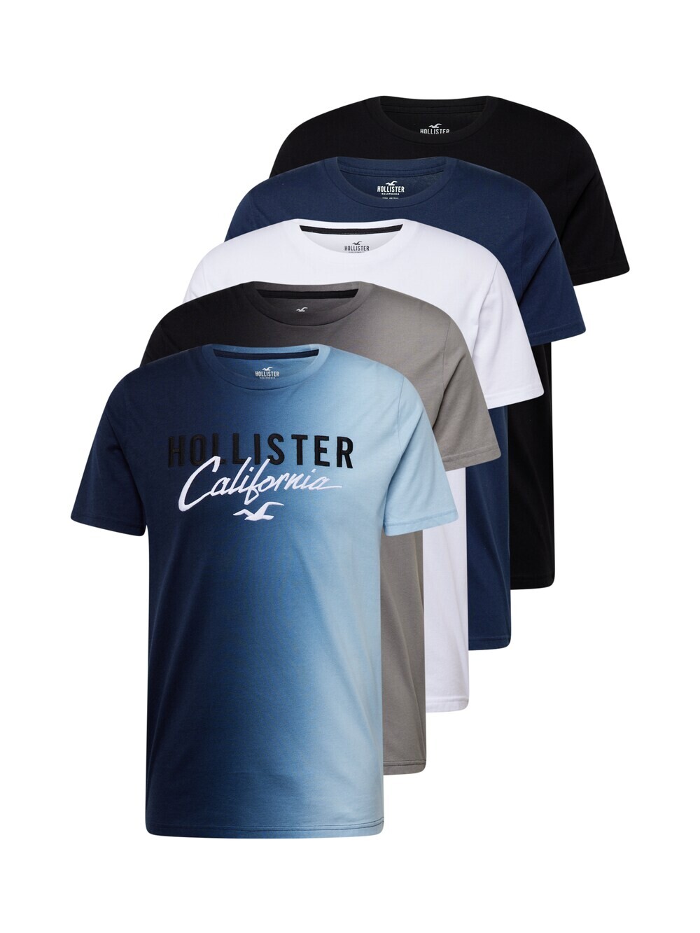 

Футболка Hollister, синий/белый