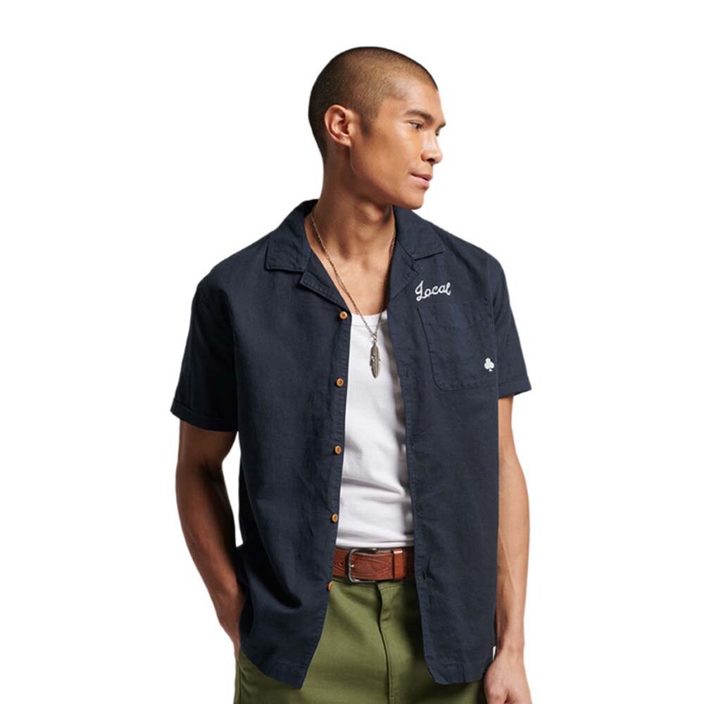 

Рубашка с коротким рукавом Superdry Vintage Resot, синий
