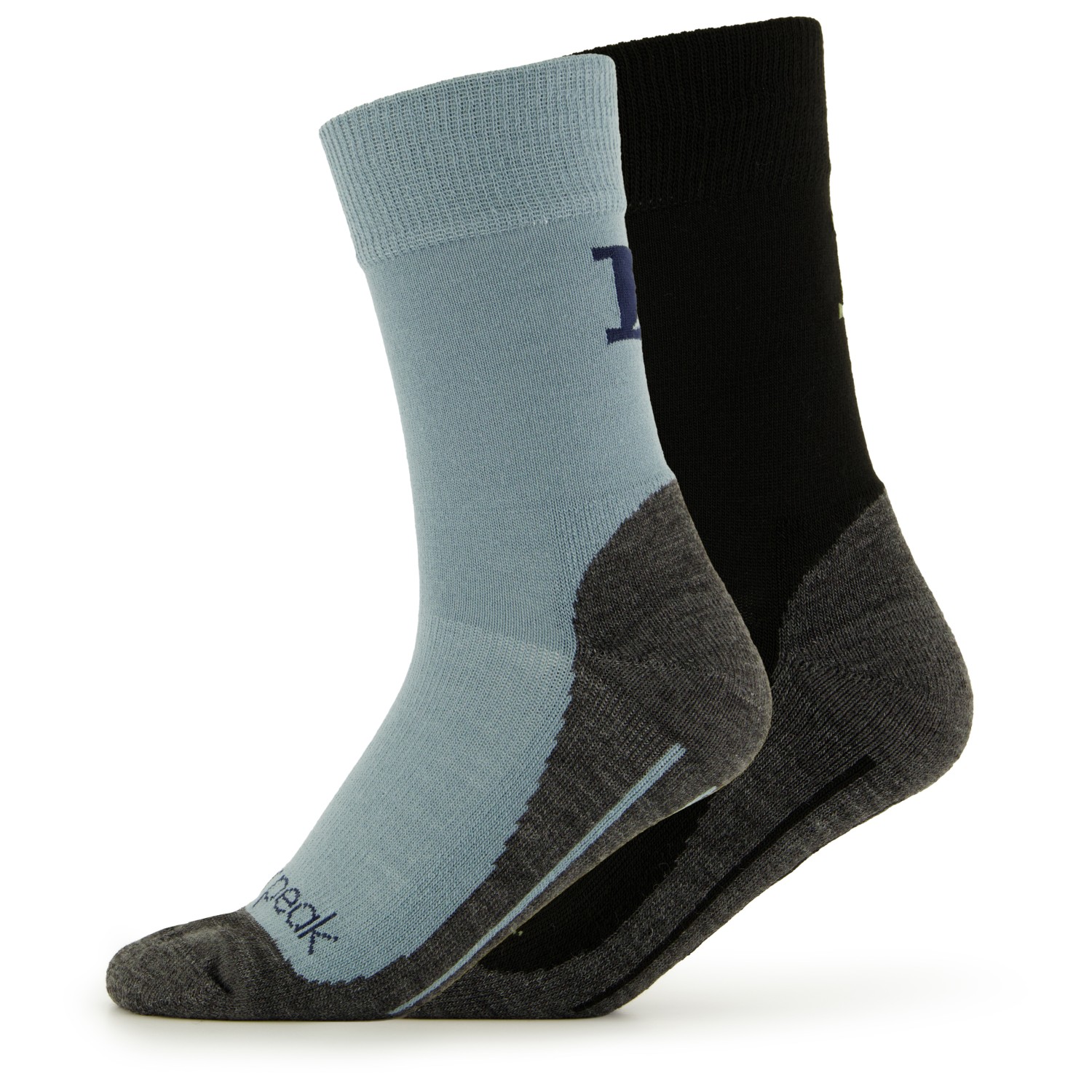 Походные носки Heber Peak Kid's EvergreenHe Hiking Crew Socks 2 Pack, цвет Black/Light Blue